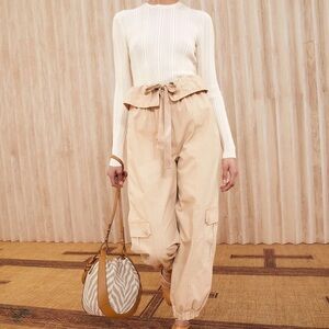 Ulla Johnson‎ Pants Alden Drawstring Cotton Jogger Trousers Sz 8